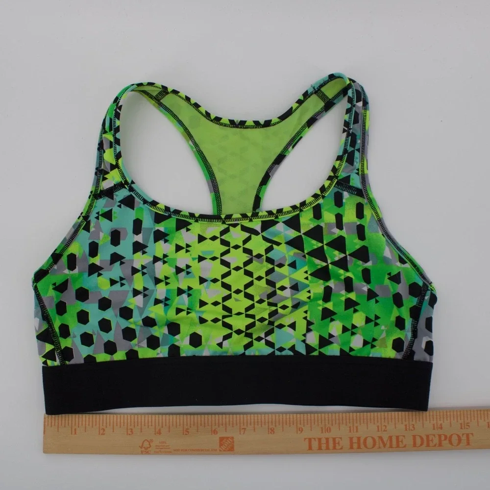 Victoria Sport Sports Bra Womens L M Multi Geometric Chevron Racerback Strappy